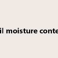 soil moisture content是什么意思