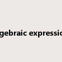 algebraic expression是什么意思