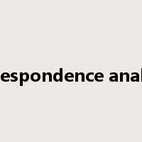 correspondence analysis是什么意思