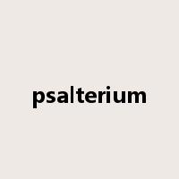 psalterium是什么意思