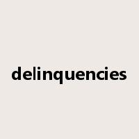 delinquencies是什么意思