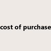 cost of purchase是什么意思