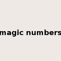 magic numbers是什么意思