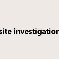 site investigation是什么意思