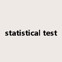 statistical test是什么意思