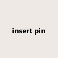 insert pin是什么意思