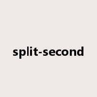 split-second是什么意思