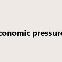 economic pressures是什么意思