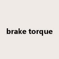 brake torque是什么意思