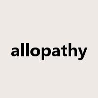 allopathy是什么意思