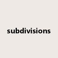 subdivisions是什么意思
