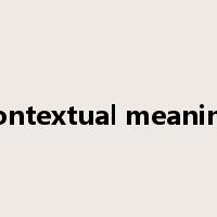 contextual meaning是什么意思