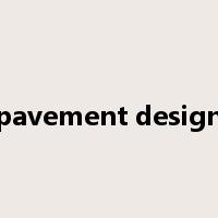 pavement design是什么意思
