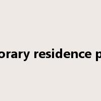 temporary residence permit是什么意思