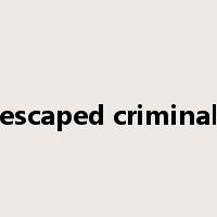 escaped criminal是什么意思