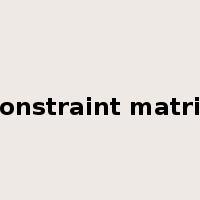 constraint matrix是什么意思