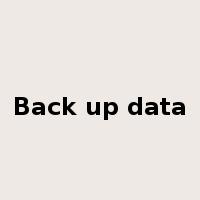 Back up data是什么意思