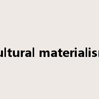 cultural materialism是什么意思