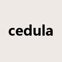 cedula是什么意思