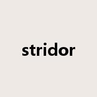 stridor是什么意思