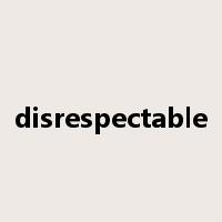 disrespectable是什么意思
