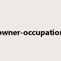 owner-occupation是什么意思