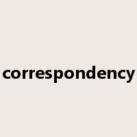 correspondency是什么意思