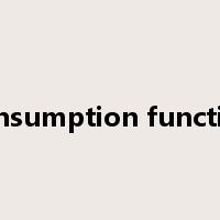 consumption function是什么意思