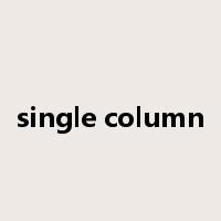 single column是什么意思