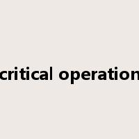 critical operation是什么意思