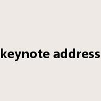 keynote address是什么意思