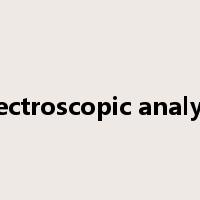 spectroscopic analysis是什么意思