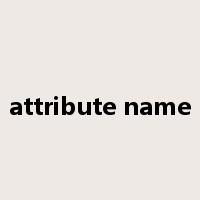 attribute name是什么意思