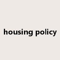 housing policy是什么意思