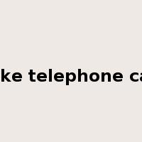 make telephone calls是什么意思