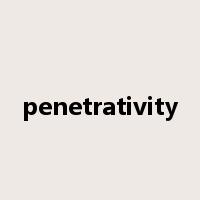 penetrativity是什么意思