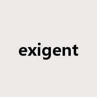 exigent是什么意思