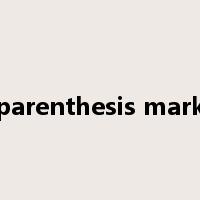 parenthesis mark是什么意思