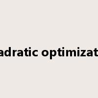 quadratic optimization是什么意思