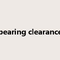 bearing clearance是什么意思