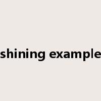 shining example是什么意思