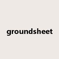 groundsheet是什么意思