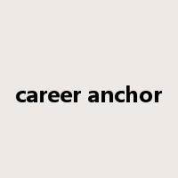 career anchor是什么意思