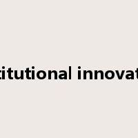 institutional innovation是什么意思