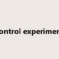 control experiment是什么意思