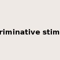 discriminative stimulus是什么意思