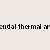 differential thermal analysis是什么意思