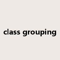 class grouping是什么意思