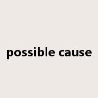 possible cause是什么意思