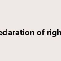 declaration of rights是什么意思